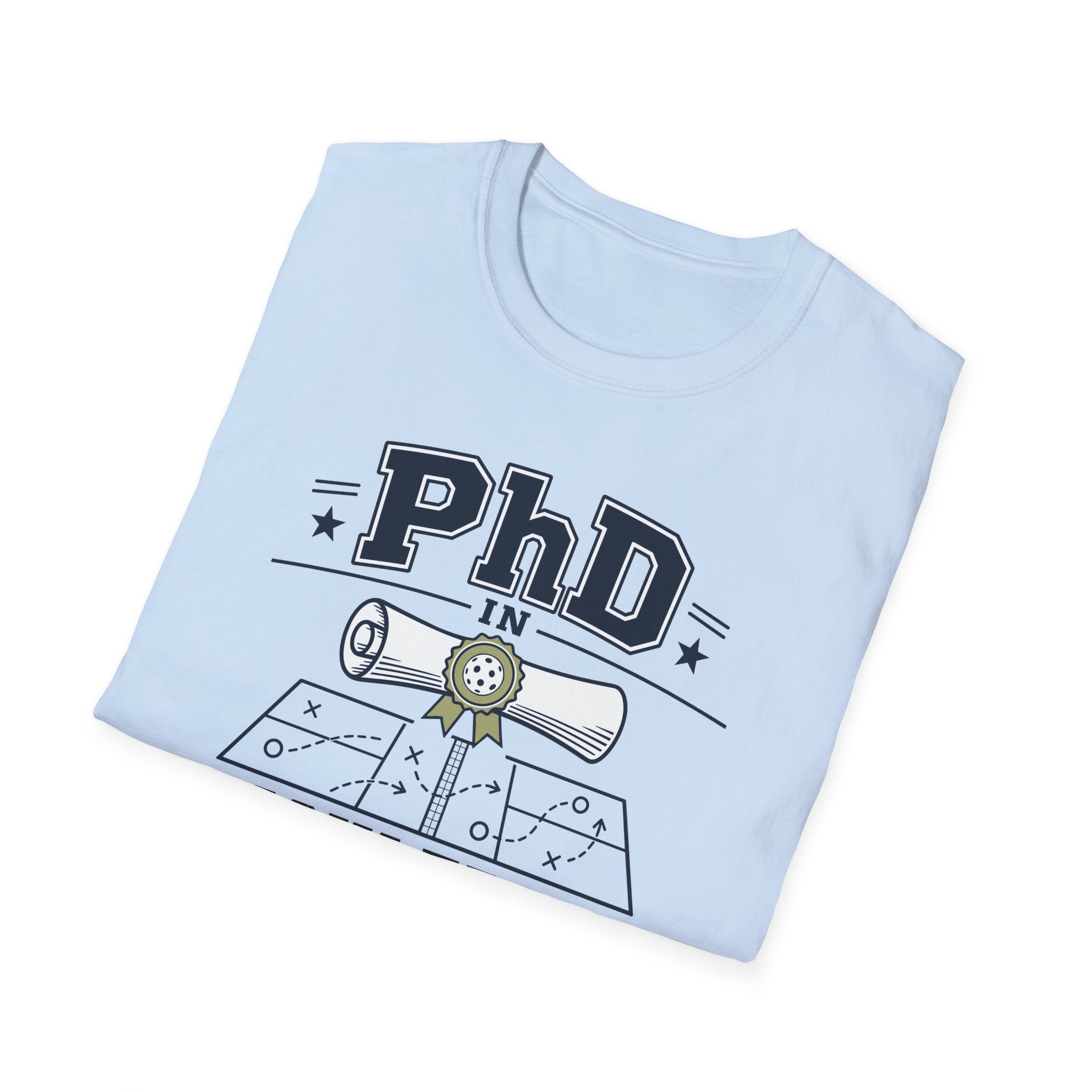 PhD in Pickleball Overthinking T-Shirt