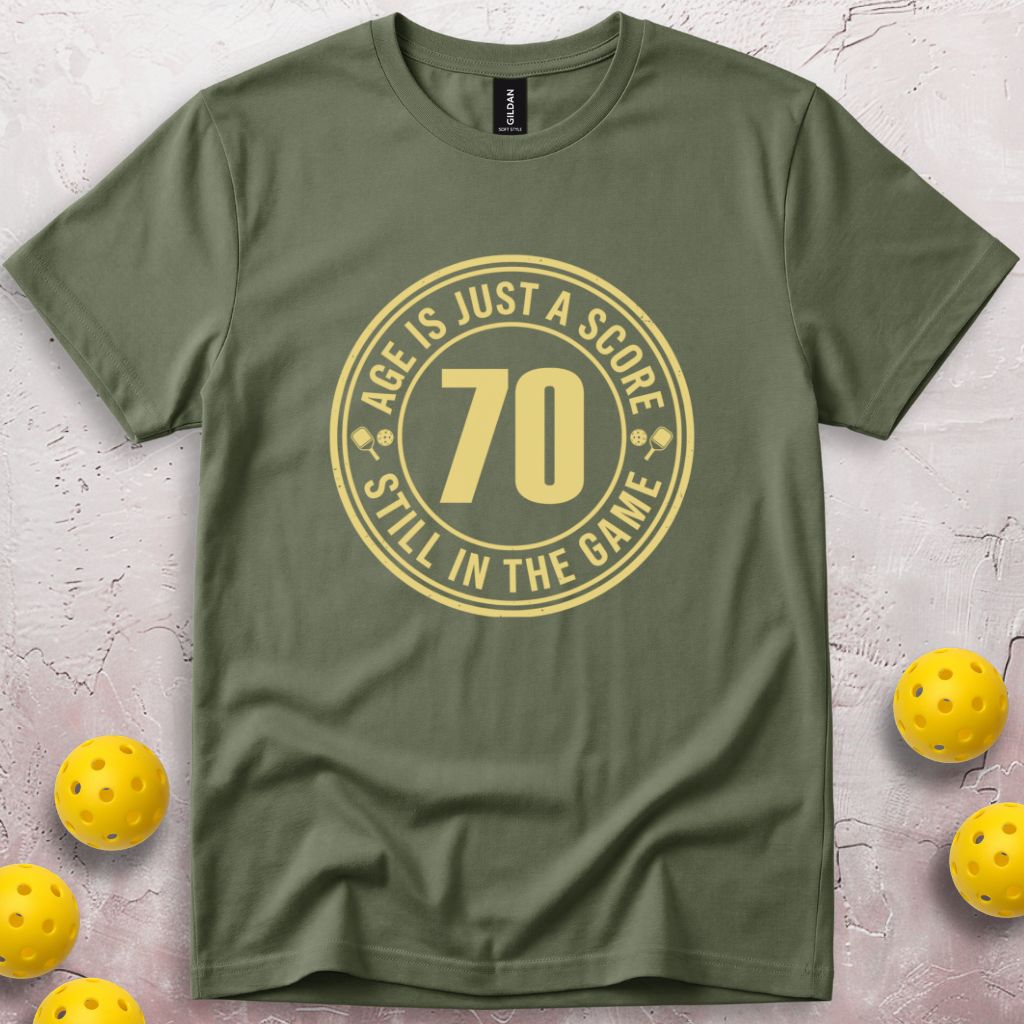 Age Is Just a Score 70th Birthday T-Shirt