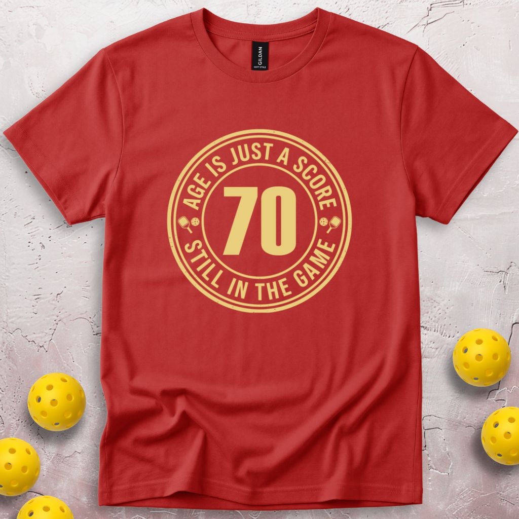 Age Is Just a Score 70th Birthday T-Shirt