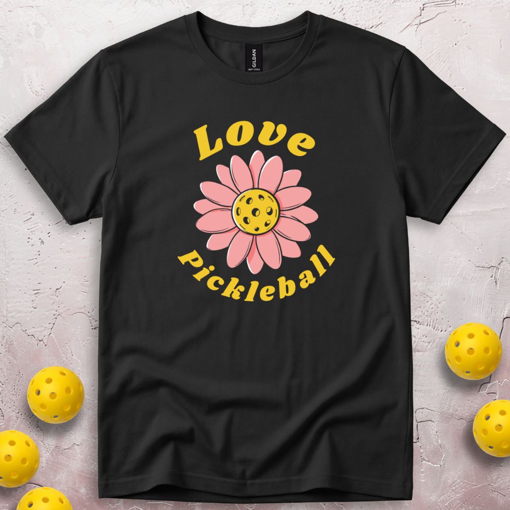 Love Pickleball Flower T-Shirt