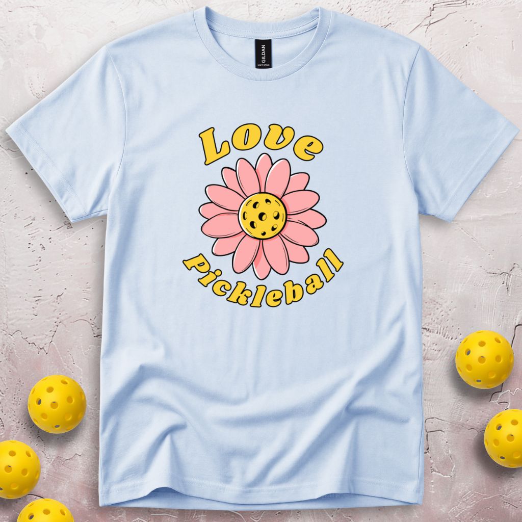 Love Pickleball Flower T-Shirt