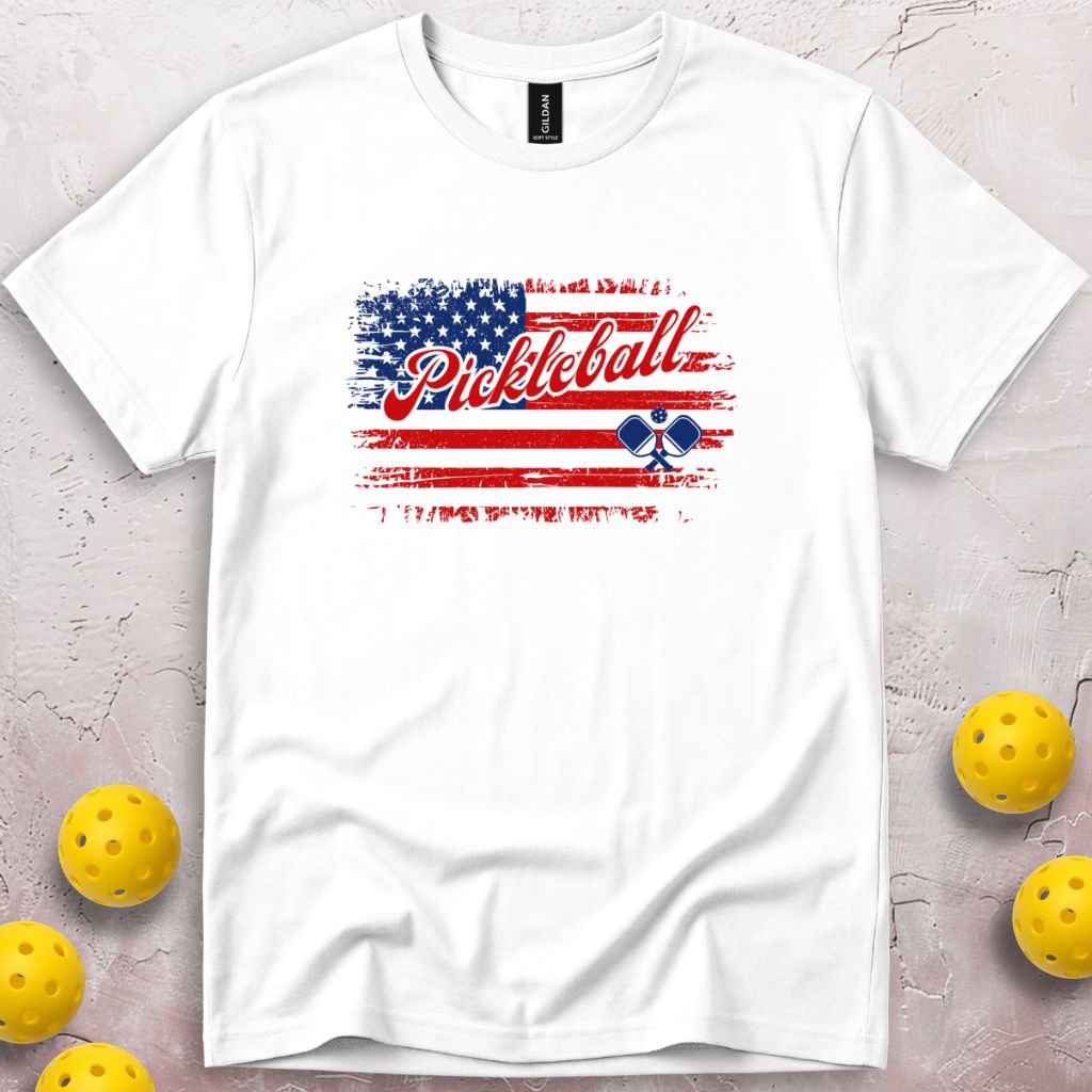 Pickleball USA Flag T-Shirt