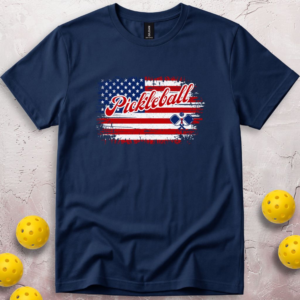 Pickleball USA Flag T-Shirt