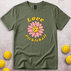 Love Pickleball Flower T-Shirt
