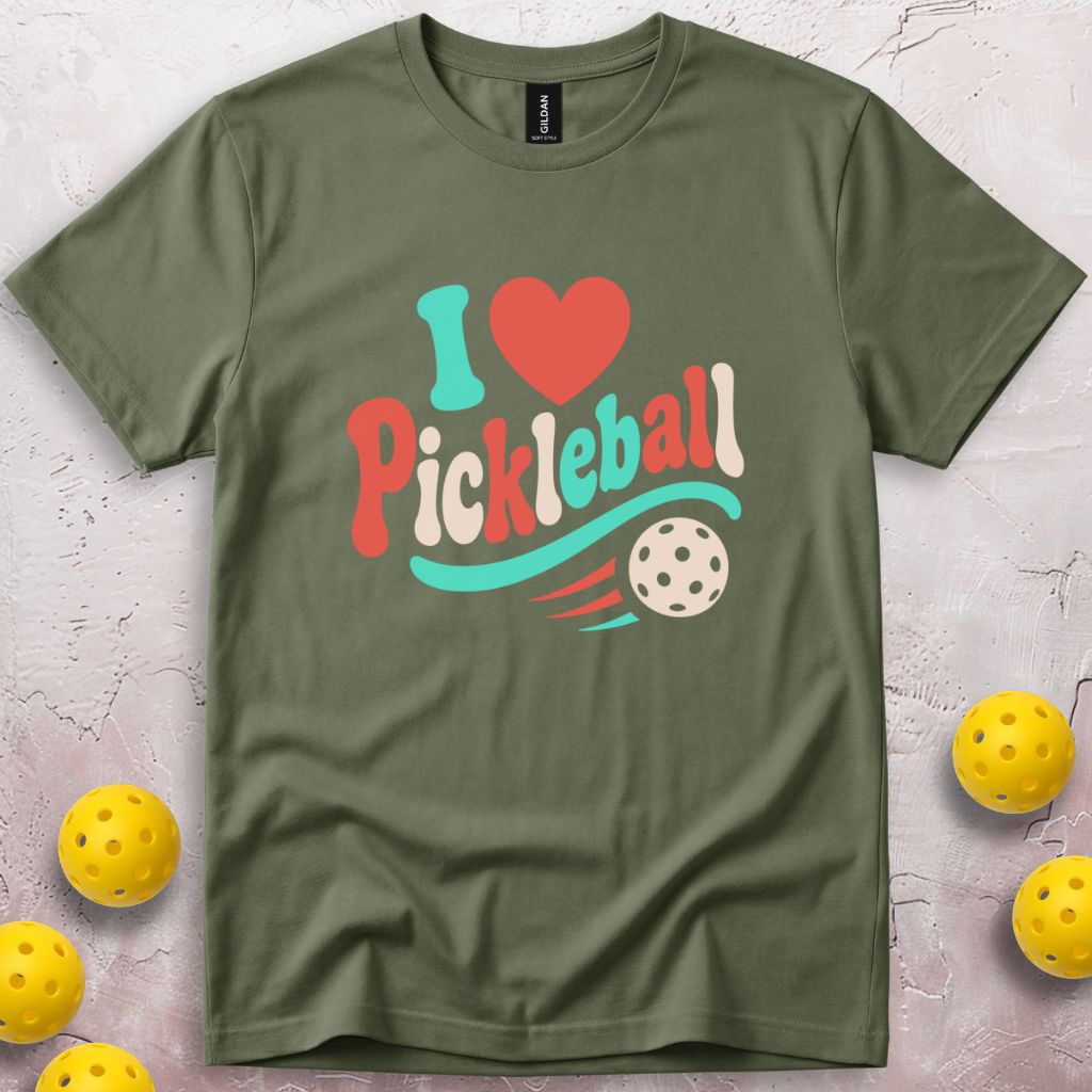 I LOVE Pickleball T-Shirt
