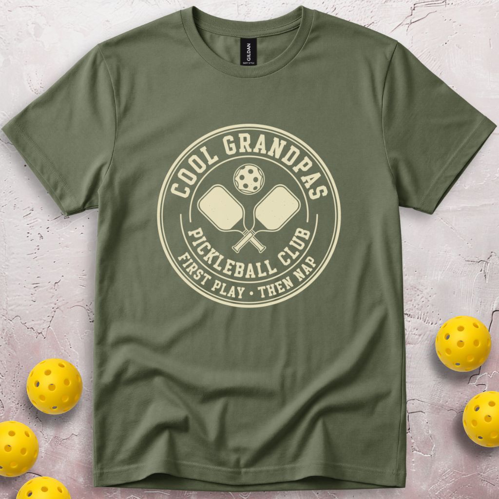 Cool Grandpas Club First Play Then Nap T-Shirt