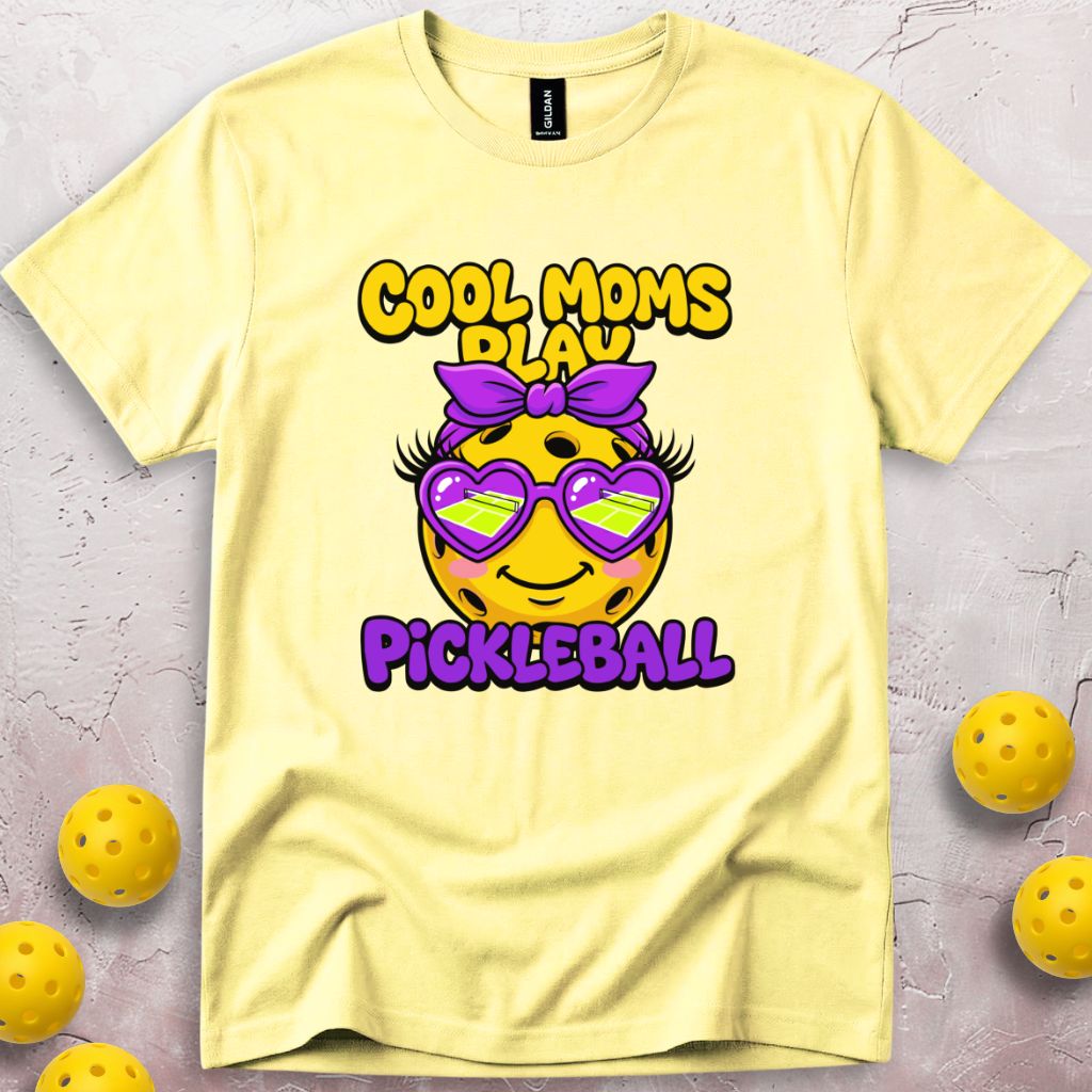 Cool Moms Play Pickleball T-Shirt