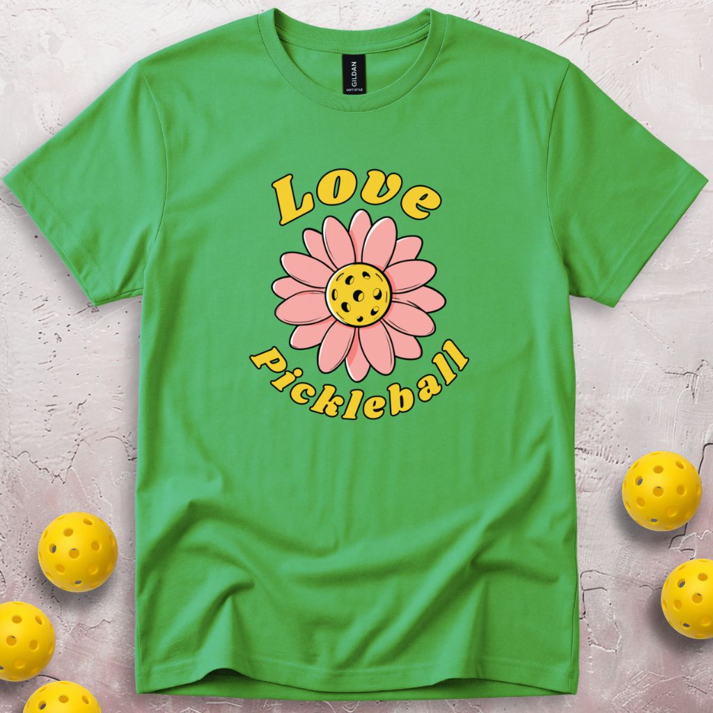 Love Pickleball Flower T-Shirt