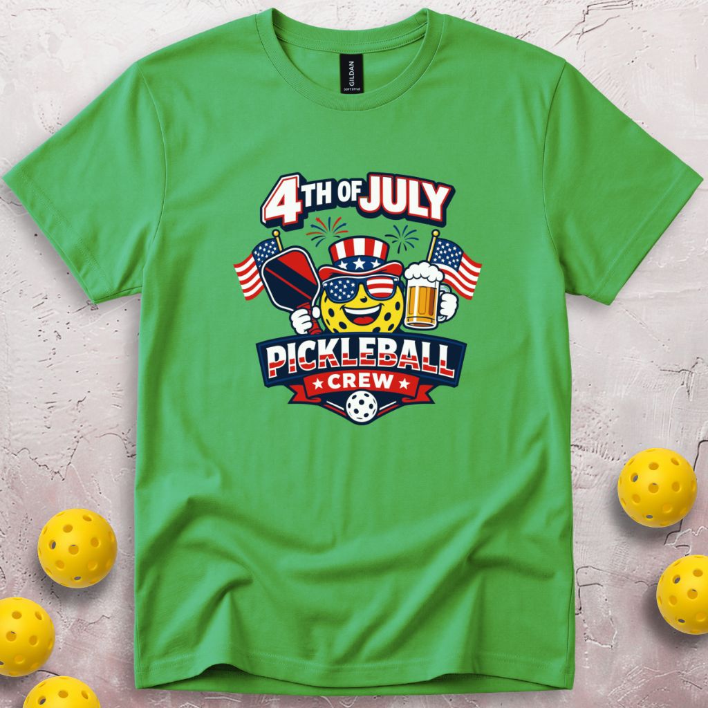 Fourth of July Pickleball Crew T-Shirt
