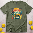 Grill Chill Dink Drink T-Shirt