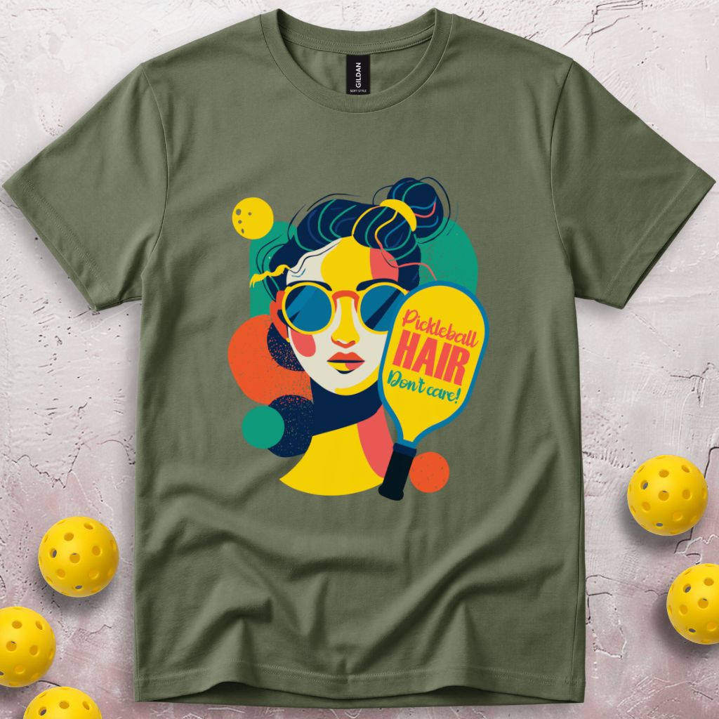Pickleball Hair Don't Care T-Shirt