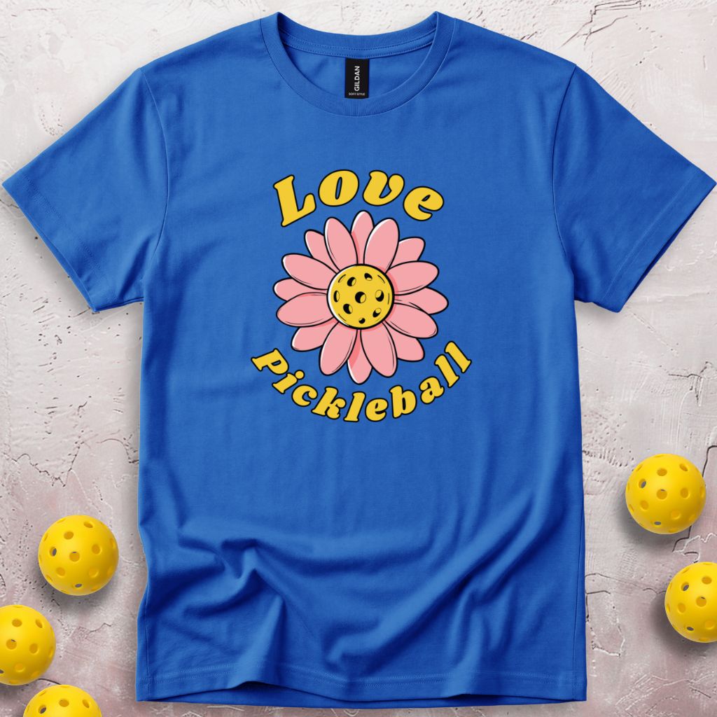 Love Pickleball Flower T-Shirt